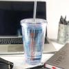 image:imageXampO Paper Goods Green Cactus with Arms Acrylic Double Wall Tumbler Cup with Lid and Straw 12 oz 6 W x 5 HLive Life Fit