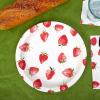 image:imageXampO Paper Goods Strawberry Lemonade Paper Plates and Napkins standard Multicolor