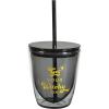 image:imageCR Gibson Plastic Double Wall Insulated Tumbler with Straw and Lid Orange Black and Gold Holds up to 12 Fluid Ounces May Contain BoosWitchy On