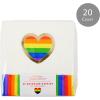 image:imageCR Gibson Beverage Napkin Love is Love  DieCut Fringe Border Gold Foil Accents  3Ply 20 Count TW425535