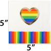 image:imageCR Gibson Beverage Napkin Love is Love  DieCut Fringe Border Gold Foil Accents  3Ply 20 Count TW425535