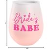 image:imageCR Gibson QWG2O23439 Brides Babe Bachelorette Party Wedding Acrylic Stemless Wine Glass 12 fl oz