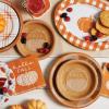 image:imageCR Gibson TW424063 Hello Fall Pumpkin Disposable Paper Cocktail Napkins for Thanksgiving and Halloween Orange 20pcs 5 x 5Rustic Pumpkin