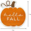 image:imageCR Gibson TW424063 Hello Fall Pumpkin Disposable Paper Cocktail Napkins for Thanksgiving and Halloween Orange 20pcs 5 x 5Rustic Pumpkin