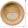 image:imageCR Gibson TW424063 Hello Fall Pumpkin Disposable Paper Cocktail Napkins for Thanksgiving and Halloween Orange 20pcs 5 x 5Rustic Pumpkin