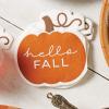 image:imageCR Gibson TW424063 Hello Fall Pumpkin Disposable Paper Cocktail Napkins for Thanksgiving and Halloween Orange 20pcs 5 x 5Rustic Pumpkin