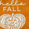 image:imageCR Gibson TW424063 Hello Fall Pumpkin Disposable Paper Cocktail Napkins for Thanksgiving and Halloween Orange 20pcs 5 x 5Rustic Pumpkin
