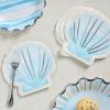 image:imageCR Gibson TW425762 Watercolor Coastal Scallop Edged Disposable Paper Cocktail Napkins 5 x 5 Multicolor 20 PiecesLunch Napkins