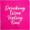 image:imageCR Gibson TW425851 Drinking Wine Feeling Fine Disposable Paper Cocktail Napkins 5 x 5 Multicolor 20 PiecesFeeling Fine