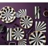 image:imageCR Gibson TW725843 Black and White Pinwheel Scallop Edge Disposable Paper Lunch Napkins 6 x 6 Multicolor 20 PiecesDinner Napkins