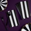 image:imageCR Gibson TW725843 Black and White Pinwheel Scallop Edge Disposable Paper Lunch Napkins 6 x 6 Multicolor 20 PiecesDinner Napkins