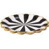 image:imageCR Gibson TW725843 Black and White Pinwheel Scallop Edge Disposable Paper Lunch Napkins 6 x 6 Multicolor 20 PiecesDinner Plates