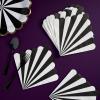 image:imageCR Gibson TW725843 Black and White Pinwheel Scallop Edge Disposable Paper Lunch Napkins 6 x 6 Multicolor 20 PiecesLunch Napkins