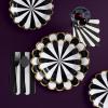 image:imageCR Gibson TW725843 Black and White Pinwheel Scallop Edge Disposable Paper Lunch Napkins 6 x 6 Multicolor 20 PiecesLunch Plates