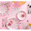 image:imageCR Gibson TW825844 Pink Pinwheel Scallop Edge Disposable Dinner Napkins and Bathroom Guest Towels 42 x 785 Multicolor 16 PiecesCocktail Napkins