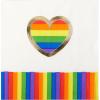 image:imageCR Gibson Beverage Napkin Love is Love  DieCut Fringe Border Gold Foil Accents  3Ply 20 Count TW425535