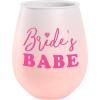 image:imageCR Gibson QWG2O23439 Brides Babe Bachelorette Party Wedding Acrylic Stemless Wine Glass 12 fl oz
