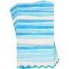 image:imageCR Gibson TW425762 Watercolor Coastal Scallop Edged Disposable Paper Cocktail Napkins 5 x 5 Multicolor 20 PiecesDinner Napkins