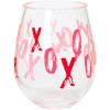 image:imageXampO Paper Goods Red XOXO Plastic Stemless Wine Glass 12 oz 35 W x 45 H