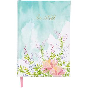 image:imageCR Gibson Floral Watercolor Be Still Hardcover Journal Notebook for Women 6 W x 85 L 160 PagesBe Still