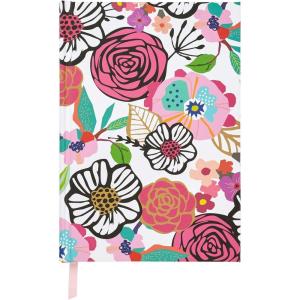 image:imageCR Gibson Floral Watercolor Be Still Hardcover Journal Notebook for Women 6 W x 85 L 160 PagesRainbow Floral