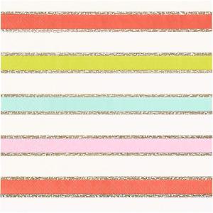 image:imageCR Gibson Gibson TW1322698 Geometric Pattern Disposable Lunch Paper Plates 8pcs 8 D 5 W x 5 L Pink and Gold Ge