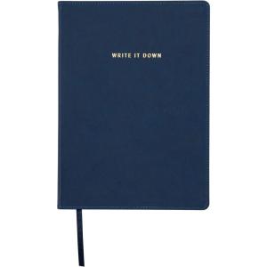 image:imageCR Gibson Large Navy Blue Leather Journal Notebook 75 W x 1025 L 192 Pages