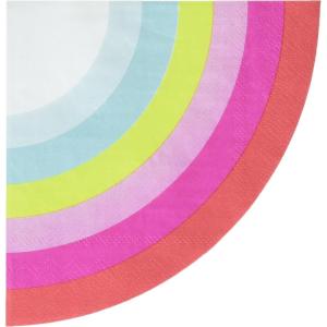 image:imageCR Gibson TW424076 Rainbow Disposable Paper Cocktail Napkins for Birthday Parties and other Celebrations Multicolor 20pcs 5 x 5Rainbow Napkin