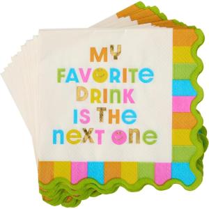 image:imageCR Gibson TW425851 Drinking Wine Feeling Fine Disposable Paper Cocktail Napkins 5 x 5 Multicolor 20 PiecesFavorite