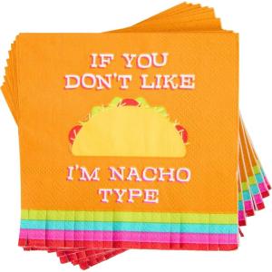 image:imageCR Gibson TW425851 Drinking Wine Feeling Fine Disposable Paper Cocktail Napkins 5 x 5 Multicolor 20 PiecesNacho