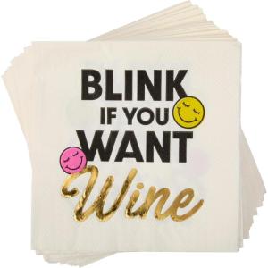 image:imageCR Gibson TW425851 Drinking Wine Feeling Fine Disposable Paper Cocktail Napkins 5 x 5 Multicolor 20 PiecesWine