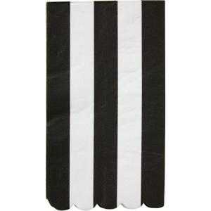image:imageCR Gibson TW725843 Black and White Pinwheel Scallop Edge Disposable Paper Lunch Napkins 6 x 6 Multicolor 20 PiecesDinner Napkins