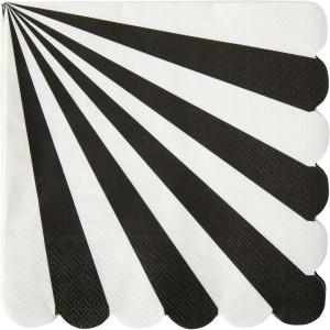 image:imageCR Gibson TW725843 Black and White Pinwheel Scallop Edge Disposable Paper Lunch Napkins 6 x 6 Multicolor 20 PiecesLunch Napkins