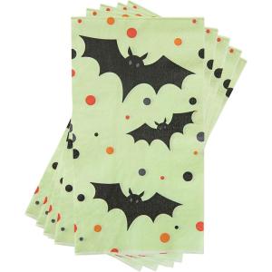 image:imageCR Gibson TW824070 Batty Night Disposable Paper Guest Towel and Dinner Napkins for Halloween Parties Multicolor 20pcsMulticolor