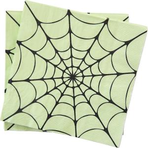 image:imageCR Gibson TW824070 Batty Night Disposable Paper Guest Towel and Dinner Napkins for Halloween Parties Multicolor 20pcsSpiderweb