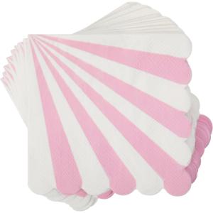 image:imageCR Gibson TW825844 Pink Pinwheel Scallop Edge Disposable Dinner Napkins and Bathroom Guest Towels 42 x 785 Multicolor 16 PiecesCocktail Napkins