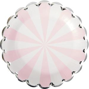 image:imageCR Gibson TW825844 Pink Pinwheel Scallop Edge Disposable Dinner Napkins and Bathroom Guest Towels 42 x 785 Multicolor 16 PiecesDinner Plates