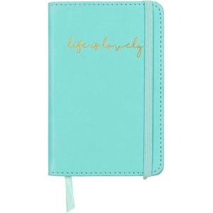image:imageCR Gibson Turquoise Life is Lovely Leatherette Small Journal Notebook for Girls 35 W x 55 L 192