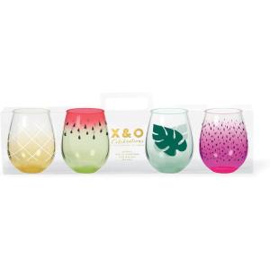 image:imageXampO Paper Goods QWGS420887 4 Pack Stemless Wine FabulousFuit