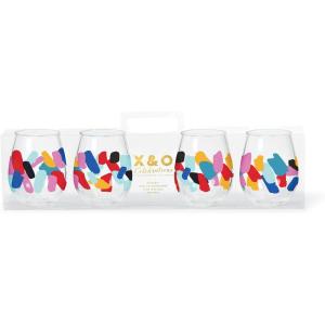 image:imageXampO Paper Goods QWGS420887 4 Pack Stemless Wine FabulousPaint The Town