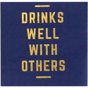 image:imageXampO Paper Goods Yellow Lemons Paper Cocktail Napkins 20pc 55 x 55Drinks Well With Others