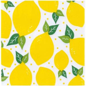 image:imageXampO Paper Goods Yellow Lemons Paper Cocktail Napkins 20pc 55 x 55Lemon