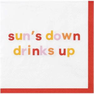 image:imageXampO Paper Goods Yellow Lemons Paper Cocktail Napkins 20pc 55 x 55Suns Down Drinks Up