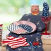 image:imageCR Gibson Disposable Red and White Striped American Star Shaped Dessert and Lunch Paper Plates 8Count 81 Count Pack of 8