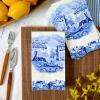 image:imageCR Gibson TW1225755 Spode Blue Italia Disposable Paper Dinner Plates 1025 Diameter Multicolor 8 PiecesDinner Napkins
