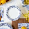 image:imageCR Gibson TW1225755 Spode Blue Italia Disposable Paper Dinner Plates 1025 Diameter Multicolor 8 PiecesLunch Plates