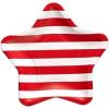 image:imageCR Gibson Disposable Red and White Striped American Star Shaped Dessert and Lunch Paper Plates 8Count 81 Count Pack of 96