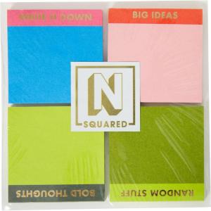 image:imageCR Gibson CM3225500 N Squared Colorblock Mini Notepad with 50 Sheets 3 x 3 MulticolorMini Set