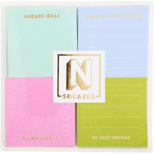 image:imageCR Gibson CM3425500 N Squared Colorblock Mini Notepads with 50 Sheets 425 x 425 Multicolor 4 PackColorblock