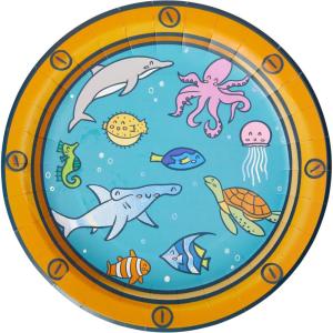 image:imageCR Gibson Dinner Plates Out of This World  Holographic Foil Accents  8 Count TW1225507Under the Sea